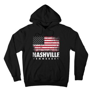 Nashville Tennessee 4th of July American Flag USA America Hoodie