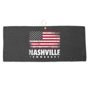 Nashville Tennessee 4th of July American Flag USA America Large Microfiber Waffle Golf Towel