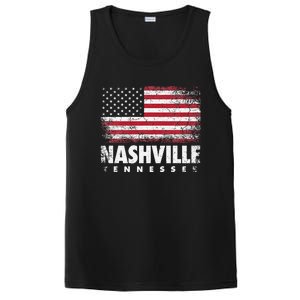 Nashville Tennessee 4th of July American Flag USA America PosiCharge Competitor Tank