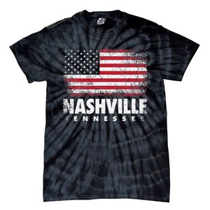 Nashville Tennessee 4th of July American Flag USA America Tie-Dye T-Shirt