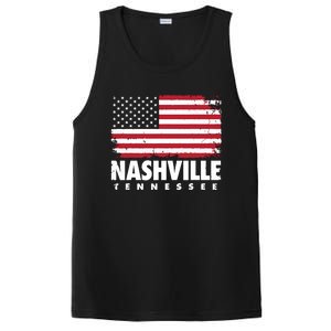 Nashville Tennessee 4th Of July American Flag Usa America PosiCharge Competitor Tank