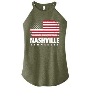 Nashville Tennessee 4th Of July American Flag Usa America Women's Perfect Tri Rocker Tank