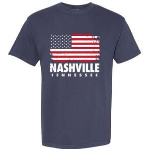 Nashville Tennessee 4th Of July American Flag Usa America Garment-Dyed Heavyweight T-Shirt