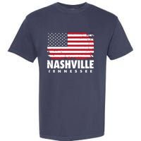 Nashville Tennessee 4th Of July American Flag Usa America Garment-Dyed Heavyweight T-Shirt