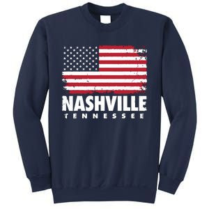 Nashville Tennessee 4th Of July American Flag Usa America Sweatshirt