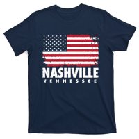 Nashville Tennessee 4th Of July American Flag Usa America T-Shirt