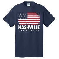 Nashville Tennessee 4th Of July American Flag Usa America Tall T-Shirt