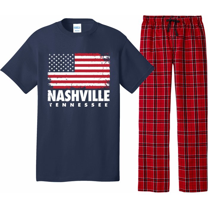 Nashville Tennessee 4th Of July American Flag Usa America Pajama Set