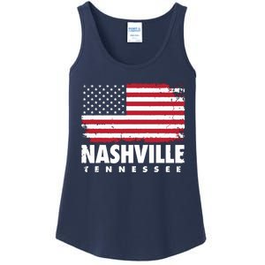 Nashville Tennessee 4th Of July American Flag Usa America Ladies Essential Tank