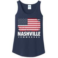 Nashville Tennessee 4th Of July American Flag Usa America Ladies Essential Tank