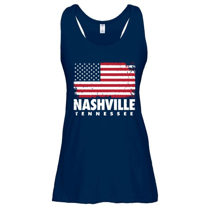 Nashville Tennessee 4th Of July American Flag Usa America Ladies Essential Flowy Tank