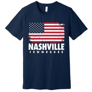 Nashville Tennessee 4th Of July American Flag Usa America Premium T-Shirt