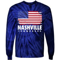 Nashville Tennessee 4th Of July American Flag Usa America Tie-Dye Long Sleeve Shirt