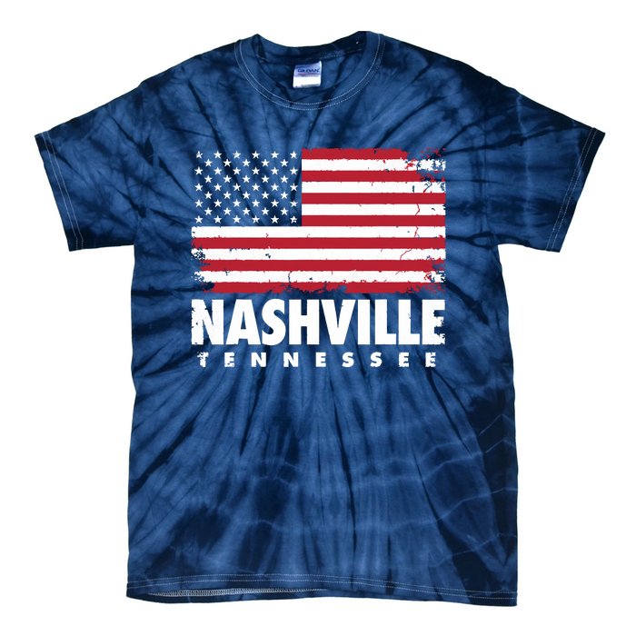 Nashville Tennessee 4th Of July American Flag Usa America Tie-Dye T-Shirt