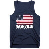 Nashville Tennessee 4th Of July American Flag Usa America Tank Top