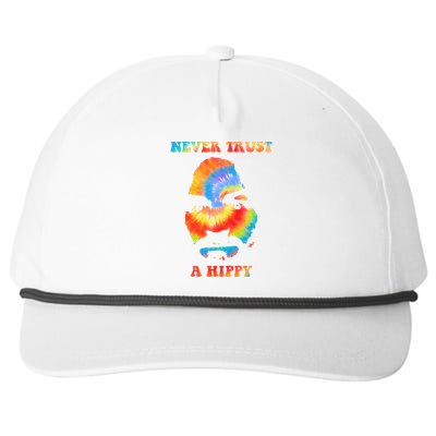 Never Trust A Hippy Funny Snapback Five-Panel Rope Hat