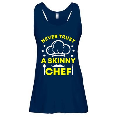 Never Trust A Skinny Chef Ladies Essential Flowy Tank