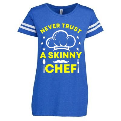 Never Trust A Skinny Chef Enza Ladies Jersey Football T-Shirt