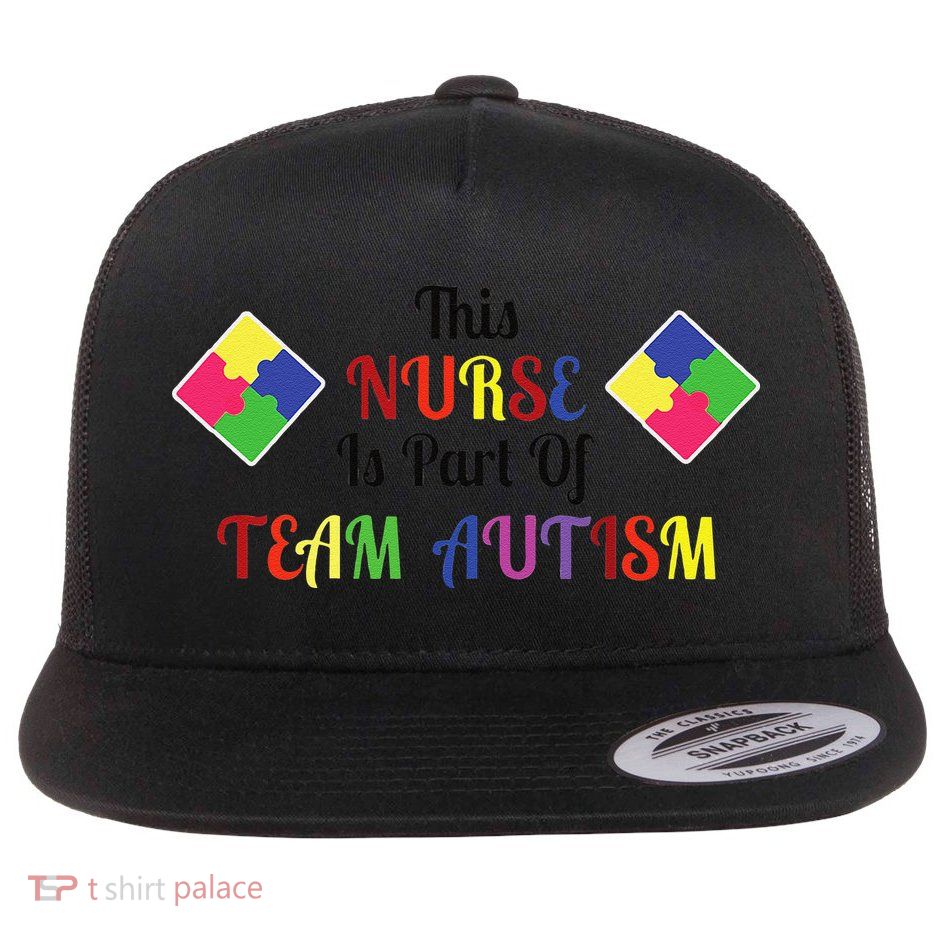 Nurse Team Autism Awareness Flatbill Hat