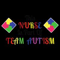 Nurse Team Autism Awareness Flat Bill Trucker Hat