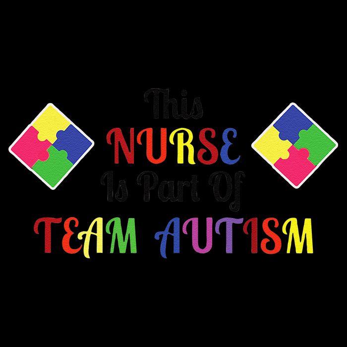 Nurse Team Autism Awareness Flat Bill Trucker Hat