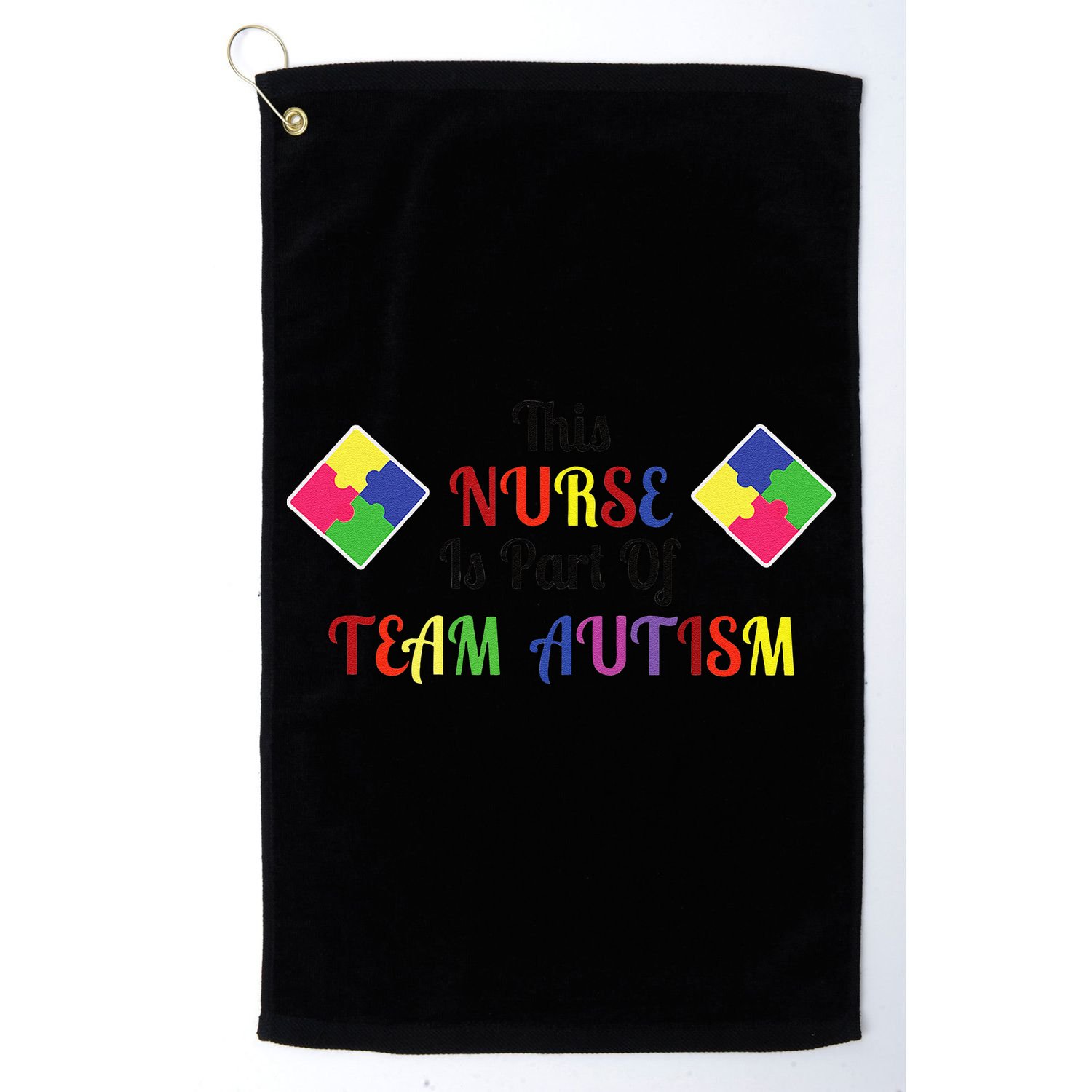Nurse Team Autism Awareness Golf Towel