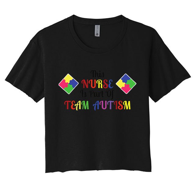 Nurse Team Autism Awareness Crop Top