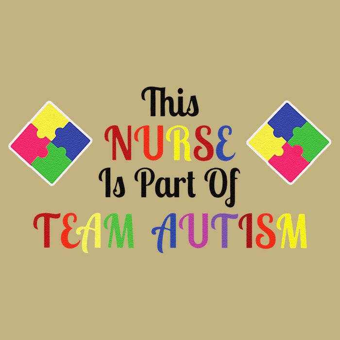 Nurse Team Autism Awareness Button