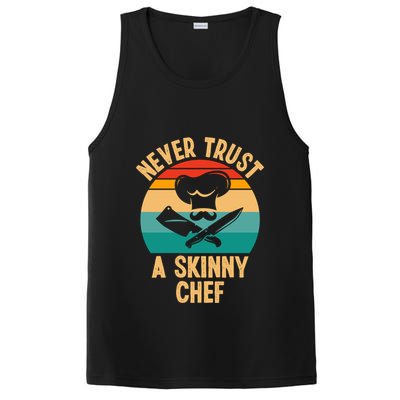 Never Trust A Skinny Chef Funny Chef Cooking Lovers Chefs Gift PosiCharge Competitor Tank