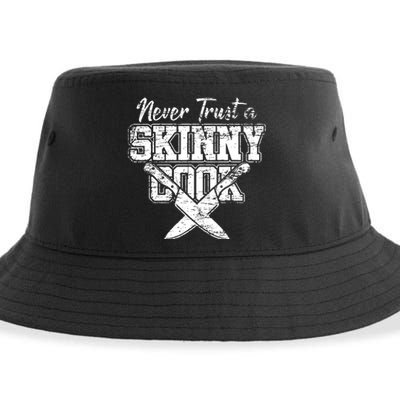 Never Trust A Skinny Cook Sustainable Bucket Hat