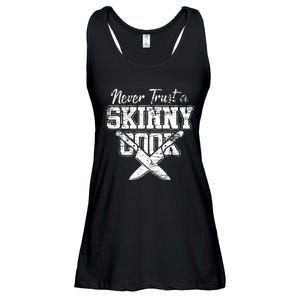 Never Trust A Skinny Cook Ladies Essential Flowy Tank