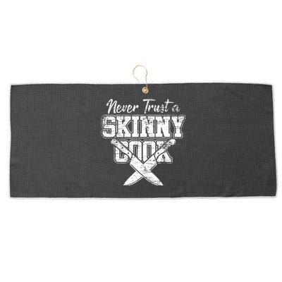 Never Trust A Skinny Cook Large Microfiber Waffle Golf Towel