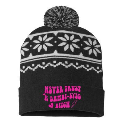 Never Trust A Bambi Eyed Biitch USA-Made Snowflake Beanie