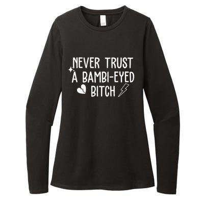 Never Trust A Bambi Eyed Biitch Funny Humor Womens CVC Long Sleeve Shirt