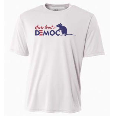 Never Trust A Democrat Trump Political Cooling Performance Crew T-Shirt