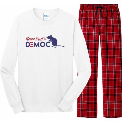 Never Trust A Democrat Trump Political Long Sleeve Pajama Set