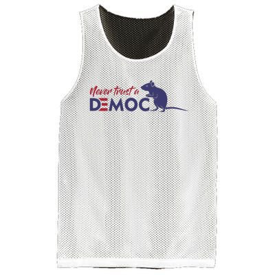 Never Trust A Democrat Trump Political Mesh Reversible Basketball Jersey Tank