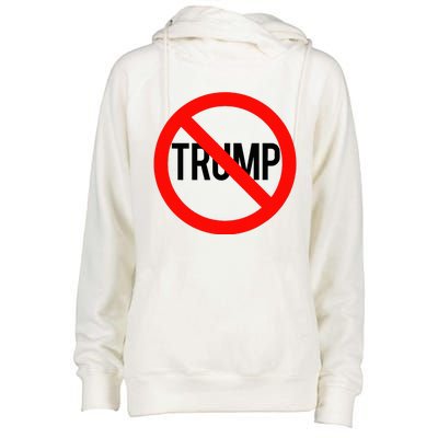 No Trump Anti Trump Womens Funnel Neck Pullover Hood