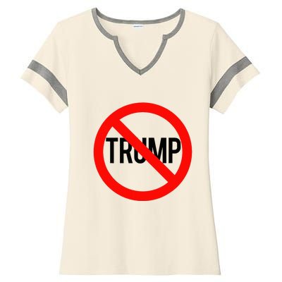 No Trump Anti Trump Ladies Halftime Notch Neck Tee