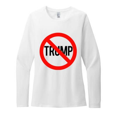 No Trump Anti Trump Womens CVC Long Sleeve Shirt