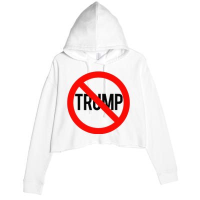 No Trump Anti Trump Crop Fleece Hoodie