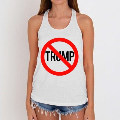 No Trump Anti Trump Women's Knotted Racerback Tank