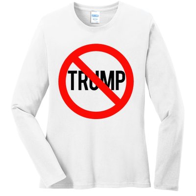 No Trump Anti Trump Ladies Long Sleeve Shirt