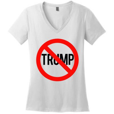 No Trump Anti Trump Women's V-Neck T-Shirt