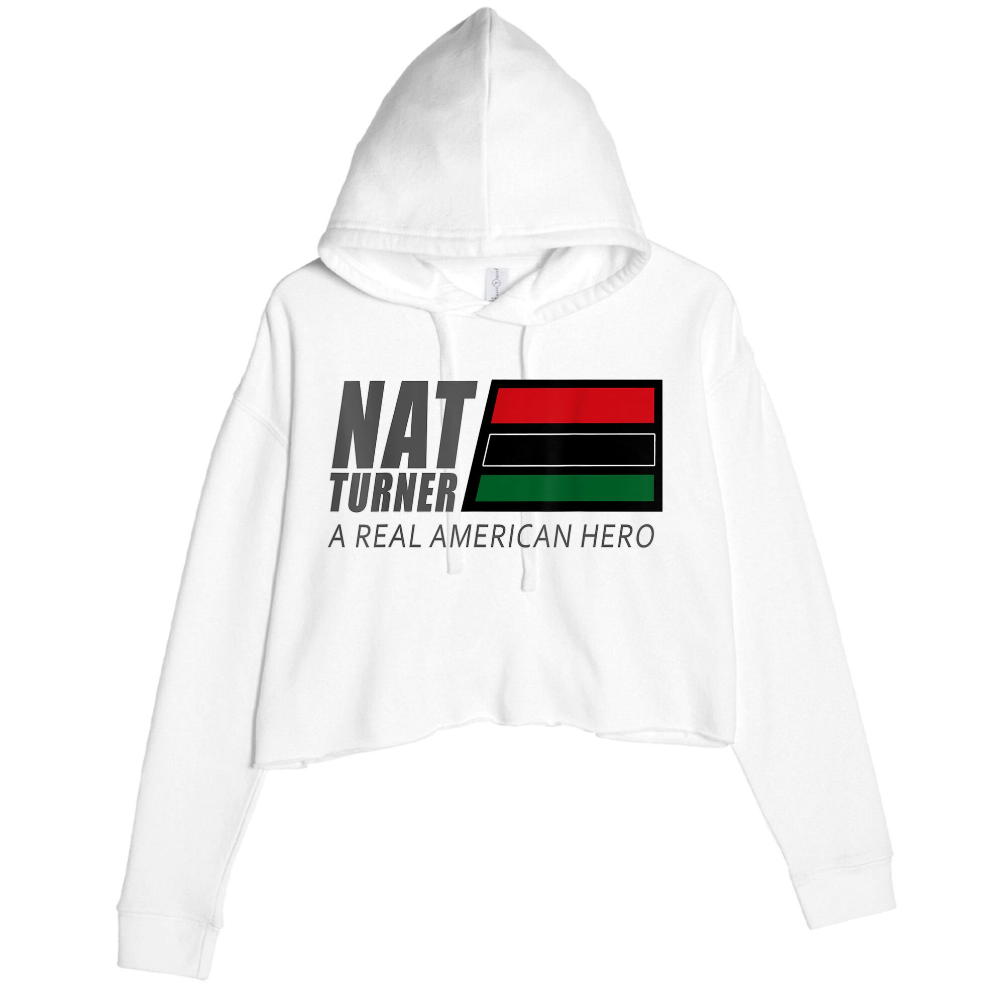 Nat Turner A Real American Hero Crop Fleece Hoodie