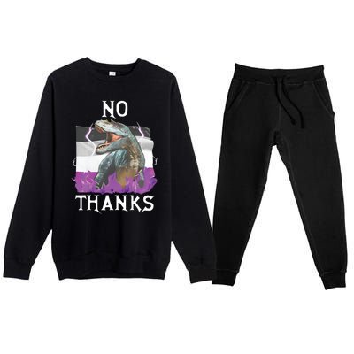 No Thanks Asexual Flag Premium Crewneck Sweatsuit Set