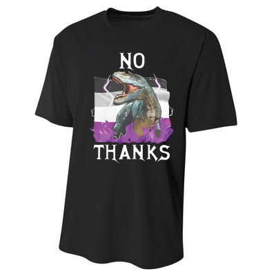 No Thanks Asexual Flag Performance Sprint T-Shirt