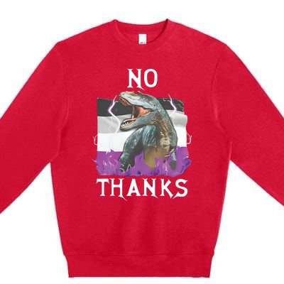 No Thanks Asexual Flag Premium Crewneck Sweatshirt