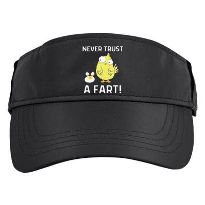 Never Trust A Fart Funny Chicken Egg Adult Drive Performance Visor