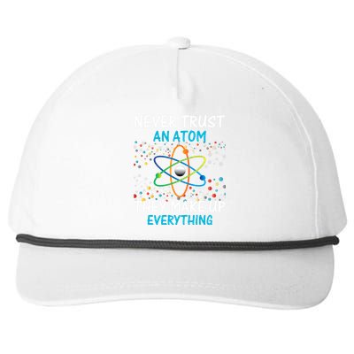 Never Trust an Atom They Make Up Everything Science Snapback Five-Panel Rope Hat